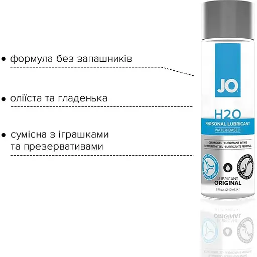 Змазка на водній основі System JO H2O Original (240 мл) - фото 3