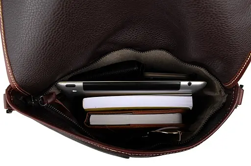 Сумка кожаная мужская Vintage 30,5х32х4 см sum0012436 - фото 9