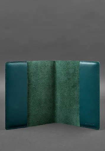 Шкіряна обкладинка для блокнота 6.0 (софт-бук) зелена - фото 3