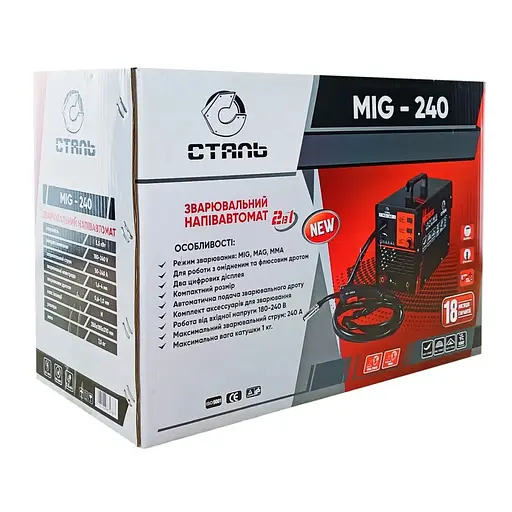 Сварочный инвертор полуавтомат Сталь MULTI-MIG-240 PROFI (111270) - фото 7