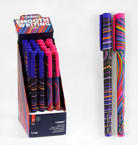 Ручка Line А22/D 35322 Vinson Fashion 0,7 мм, кулькова синя (6948910001226) - фото 2