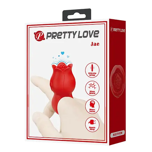 Вібратор на палець Pretty Love Jae 6.2 см червоний - фото 3
