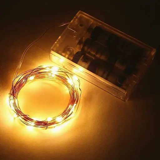 Новогодняя гирлянда роса Brille на батарейках 100 LED 10 м теплый белый 1978-07 - фото 3