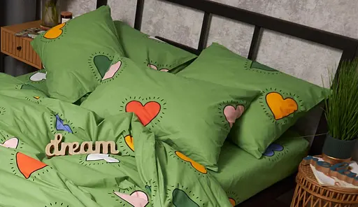 Набір наволочок Moon&Star Бязь Gold Люкс Rainbow Hearts 40х40 см 2 шт - фото 3