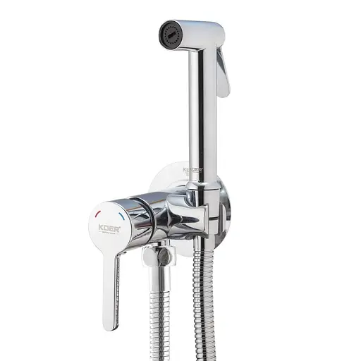 Гігієнічний душ прихованого монтажу Koer KB-23029-01 хром KR5484, Хром - фото 1