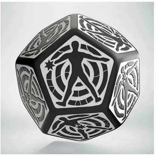 Кубик D12 Hit Location Black & white die (12HIT01) - фото 1