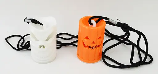 Підвіска Микаючий гарбуз Хелловін, на шнурку, на батарейках - фото 2