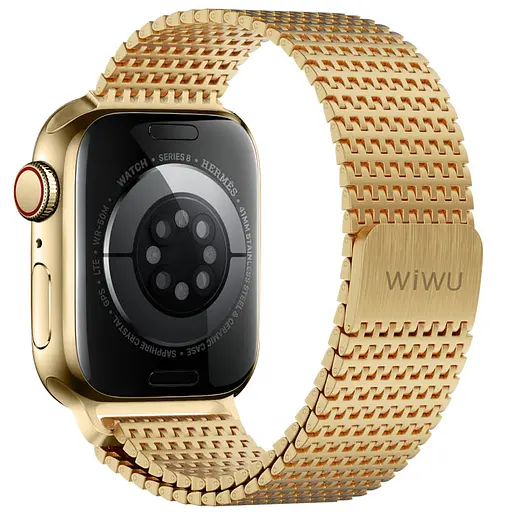 Ремінець WiWU Stainless steel для Apple Watch 38/40/41/42mm(ser.10) Gold - фото 2