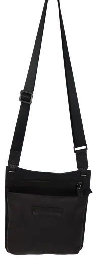 Мужская наплечная сумка из натуральной кожи черная Mykhail Ikhtyar sum0028770 - фото 4