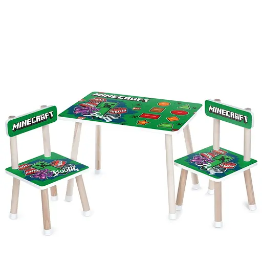 Дитячий Столик M 501-7 стільниця 60 х 40 см, 2 стільчики