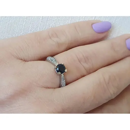 Срібне кільце Агні Ані з сапфіром. 1909/9Р-SPH - фото 2