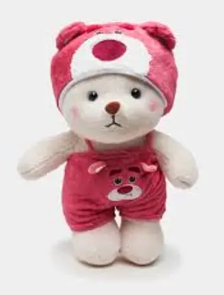 Детский набор Игрушка плед Медведь в костюме медвежонка мягкая игрушка 60 см с пледом 1,20 x 1,50 м - фото 1