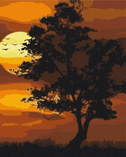 Картина за номерами на підрамнику Brushme Палаючий захід