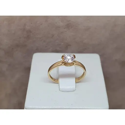 Золоте кільце Qvaliz з фіанітом. К00688Ж 16 - фото 4