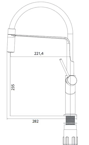 Смеситель для кухни Omnires Vita black VI6350BLBL Черный матовый - фото 3