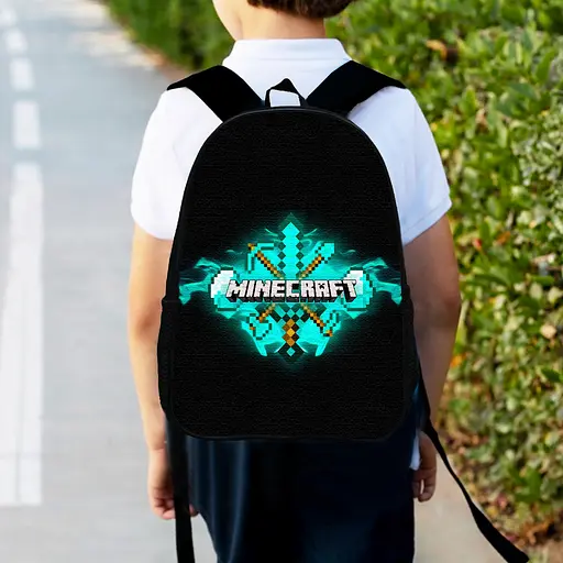Рюкзак дитячий майнкрафт "Minecraft" 34х27см, міський ранець для хлопчика з принтом (00315)