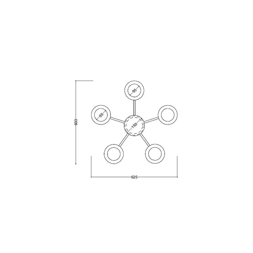 Стельовий світильник SV0028-6P BK+GD - фото 2