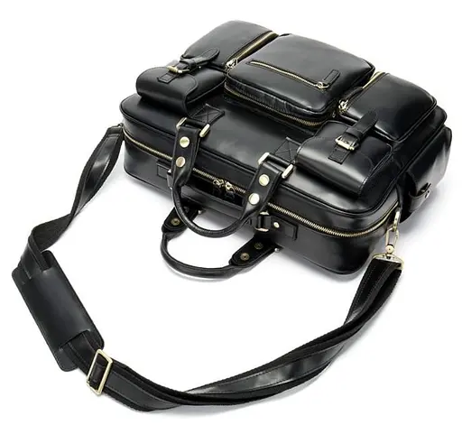 Чоловіча шкіряна сумка Vintage 40х30х9 см sum0012377 - фото 6