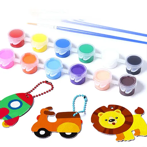 Набір для творчості, магніти, 12 шт., декор, фарби 12 кольорів - фото 4