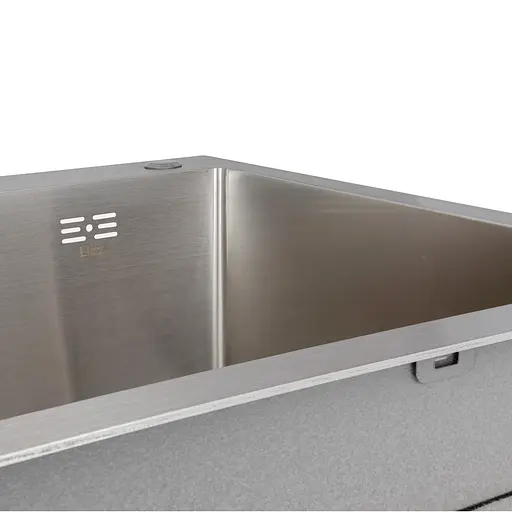 Кухонна мийка інтегрована Lidz Handmade H7849L крило ліворуч (LDH7849BRUL45592) Brushed Steel 3,0/1,0 мм, Нержавіюча сталь - фото 4