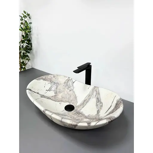 Умивальник VBI Turin thunder matt накладний VBI-011504, Мармур - фото 1