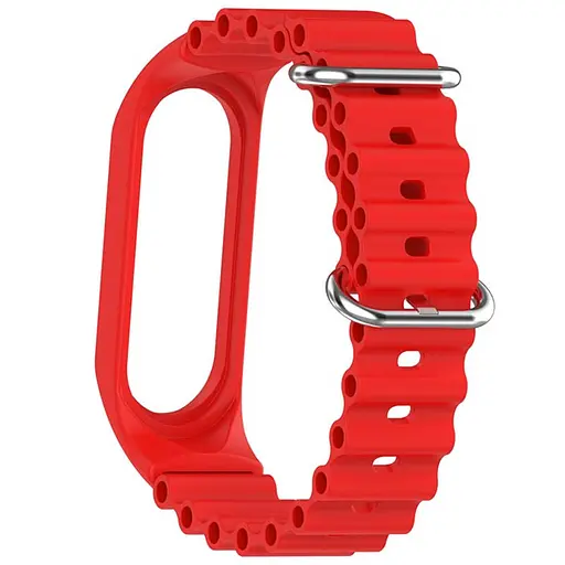 Ремешок Ocean Band для Xiaomi Mi Band 3/4/5/6/7 Красный / Red - фото 4