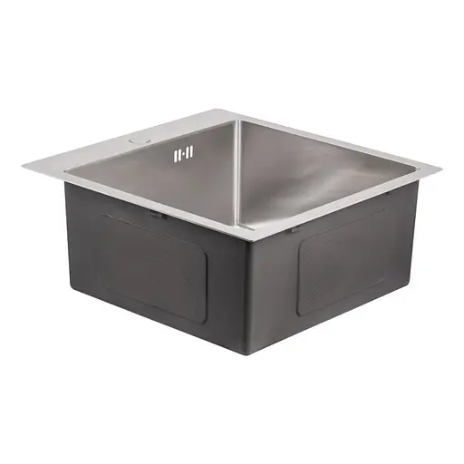 Кухонна мийка Lidz H5050 Brush 3.0/1.0 мм (LIDZH5050BRU3010), Нержавіюча сталь - фото 3