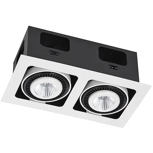 Точковий світильник Skarlat RGL7115-2 2×12W WH+BK 4000K - фото 1