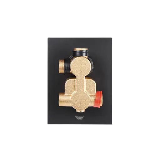 Душова система прихованого монтажу Qtap Aquarius термостатична на два споживача QTAQA65T103NGB Black Matt, Чорний матовий - фото 4