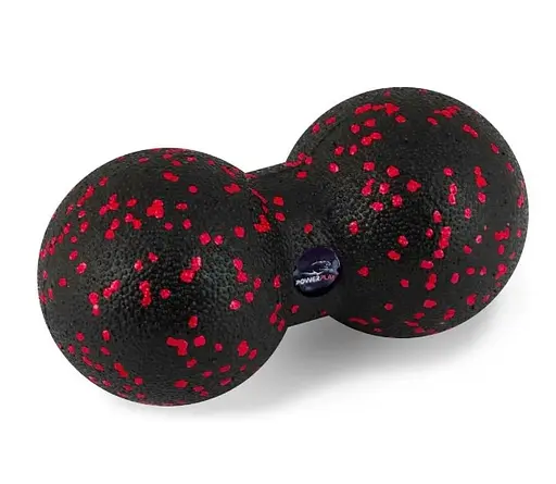 Массажный набор PowerPlay PP_4015 EPP Foam Roller Set 4in1 (2-я роллы + 2-я мячи) Черно-красный (PP_4015_Red) - фото 6