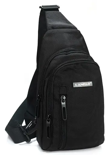Чоловіча сумка чорна Lanpad sum0028746 - фото 1