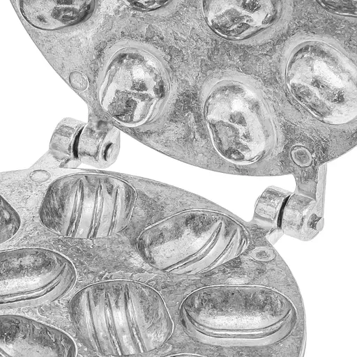 Орешница форма для выпечки орешков на 12 половинок орехов со съемными ручками RS в подарочной коробке Серый 88096 - фото 7