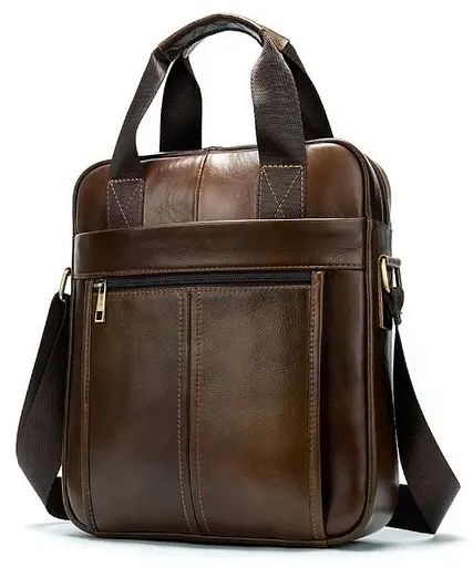 Чоловіча шкіряна сумка Vintage 27,5х33х6,5 см sum0012884 - фото 3