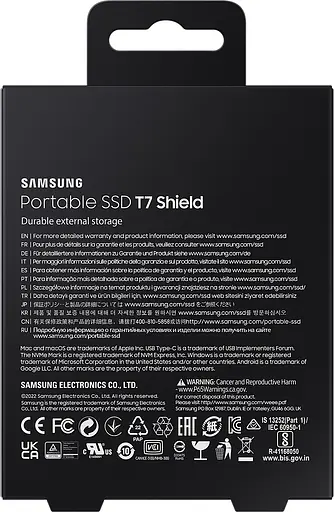 Внешний SSD-накопитель Samsung 2.5 USB 4.0 ТБ T7 Shield Black (MU-PE4T0S/EU) - фото 10