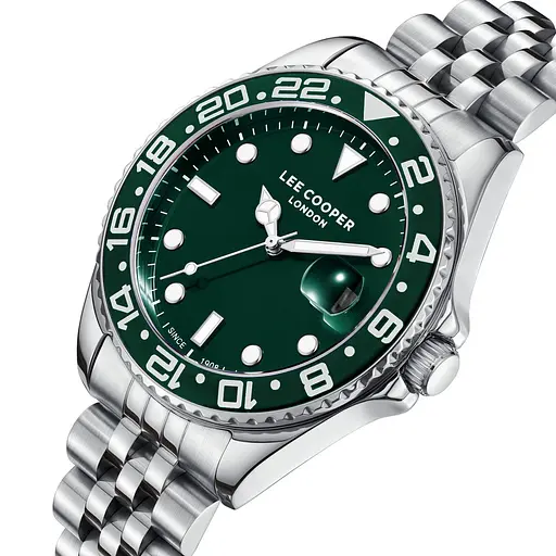 Наручний годинник чоловічий Lee Cooper Daytona Green Сріблястий (3432) - фото 2