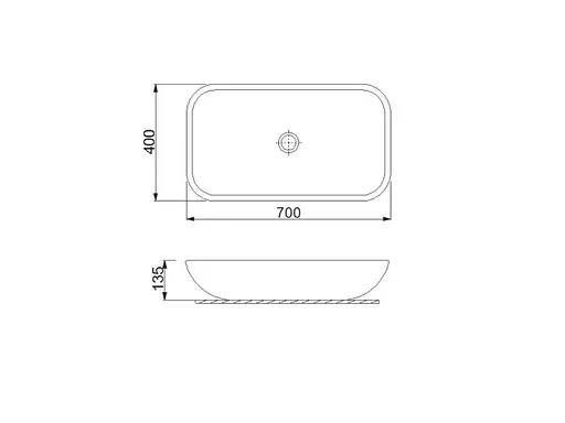 Умивальник Newarc Countertop 70x40 золотий 5019GW, Золотий - фото 2