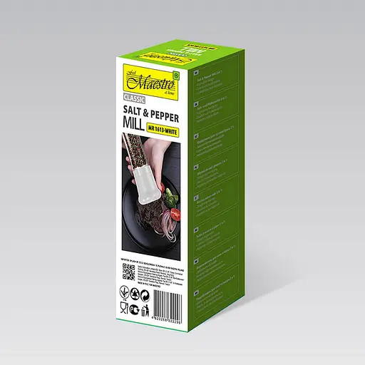 Измельчитель Maestro MR-1613 для соли и перца 20 см Белый - фото 4