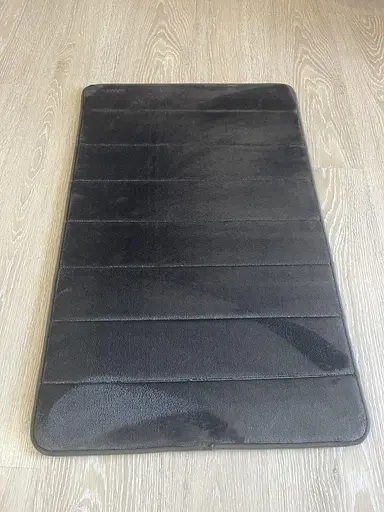 Современный коврик для ванной Aquarius с эффектом памяти Мягкий Антискользящий 50 х 80 см Графит в полоску - фото 8