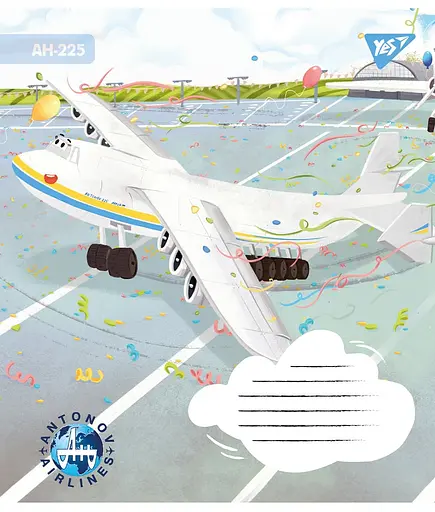 Зошит Yes Антонов А5 в клітинку 12 аркушів 1 шт. дизайн в асортименті (767427) - фото 5