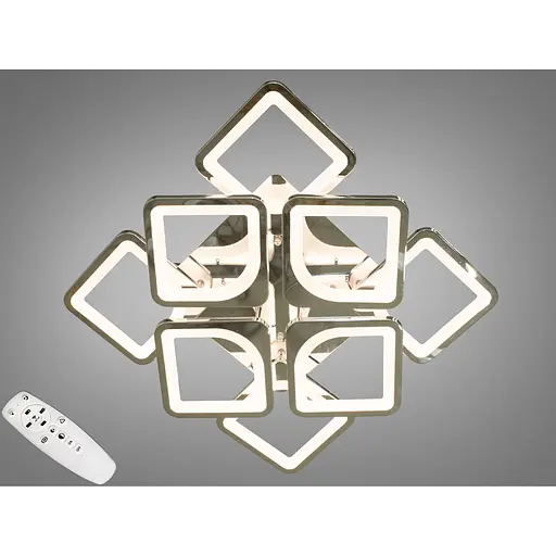 Світлодіодна люстра Romin смарт світильник з пультом dimmer 115 Вт хром - фото 1