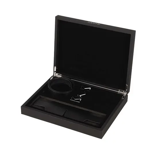 Маска на очі Lockink Luxury Leather Blindfold Kit чорний - фото 7