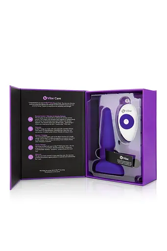 Анальна пробка B-Vibe Trio Plug 13.5 см (фіолетовий) - фото 4