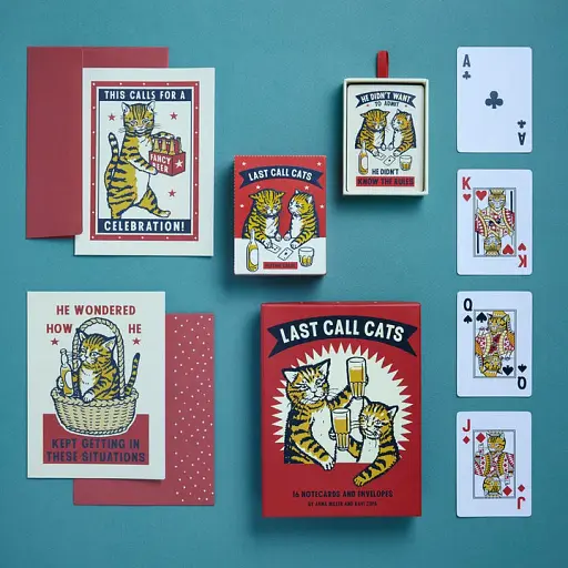 Набір картонних карток для вивчення англійської мови Last Call Cats Notecards - фото 3