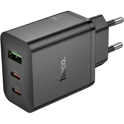 Сетевое зарядное устройство Hoco N50 USB/2 Type-C PD 45W черный - фото 1