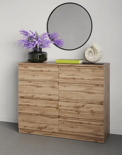 Комод в спальню MebelStar Нео 8Ш 120x43x98 см Дуб тахо (MBS-1091) - фото 1