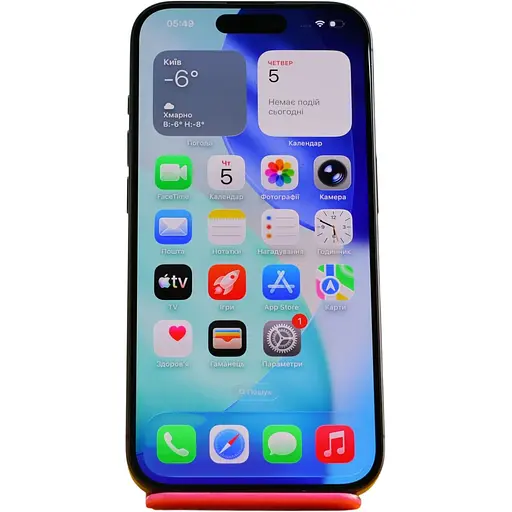 Смартфон Apple iPhone 15 Pro 128GB Black Titanium (MTUV3) Б/У [157726] - фото 1