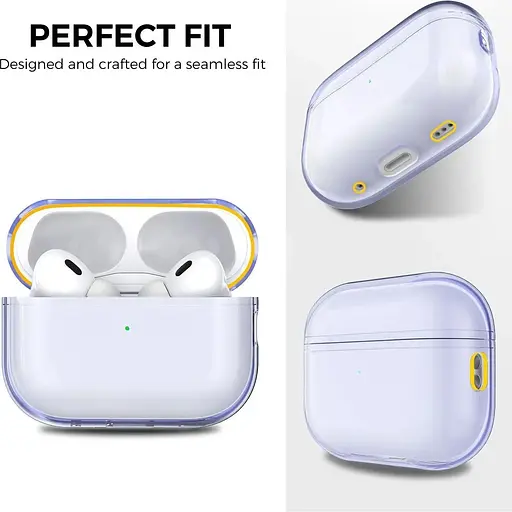 Чехол AhaStyle Transparent Case для Airpods Pro 2 Purple [133867] - фото 5