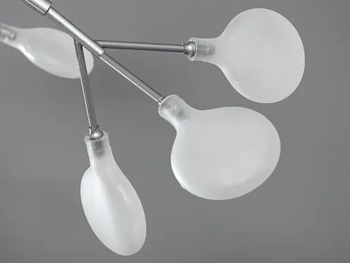 Дизайнерська люстра "Світлячок", нова люстра на 54 лампи, хром сатин - фото 4