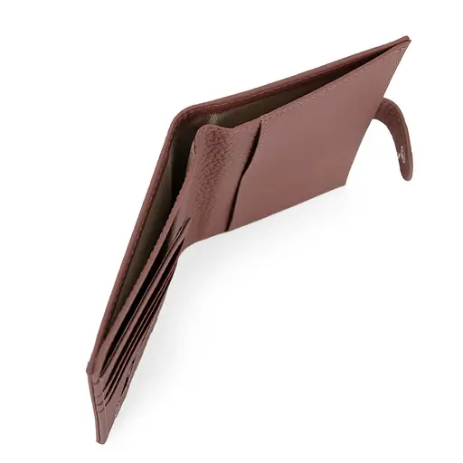 Обложка на паспорт 3459 кожаная с карманом для денег красная - фото 5