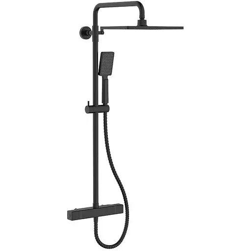 Душова система з термостатом Koer KB-53011-05 KR4723, Чорний матовий - фото 1